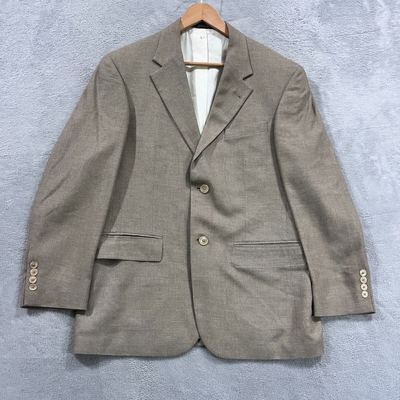 Oscar de la Renta Men's 40S Sport Coat Blazer Two Button Silk Wool‎ Preppy - Picture 1 of 12